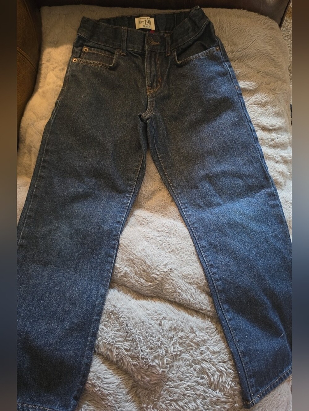 Classic Childrens Dark Blue Straight-Leg Jeans